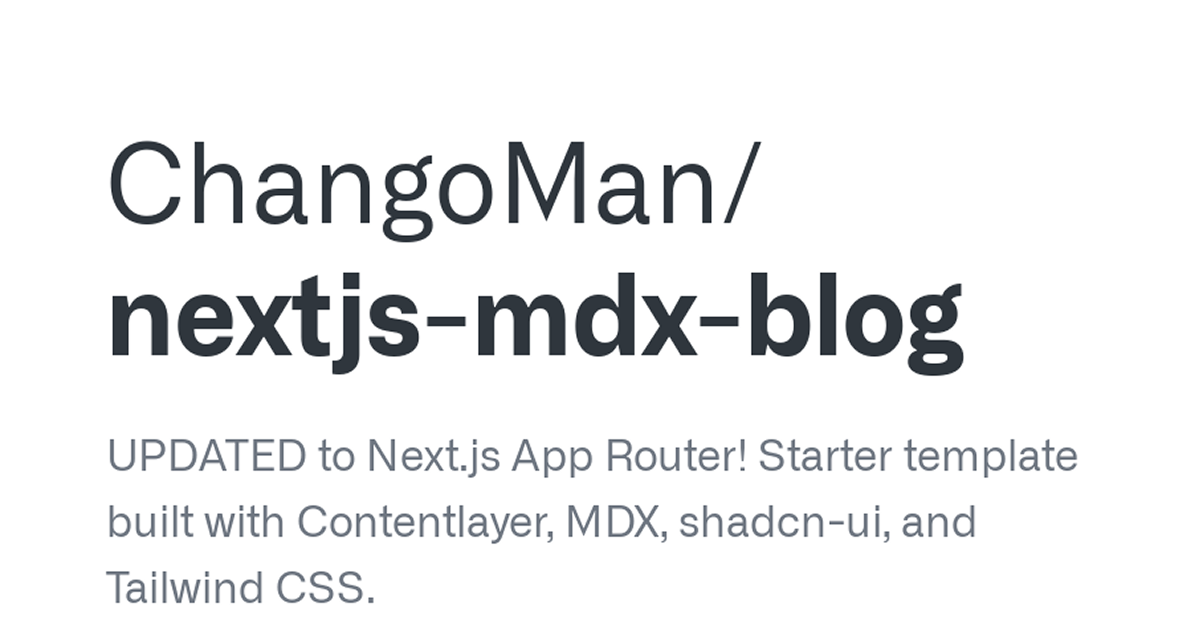  Next.js MDX Blog
